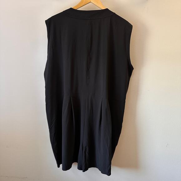 Athleta Black Marlow Romper Women NWT 3X Short Sleeveless - Picture 6 of 7